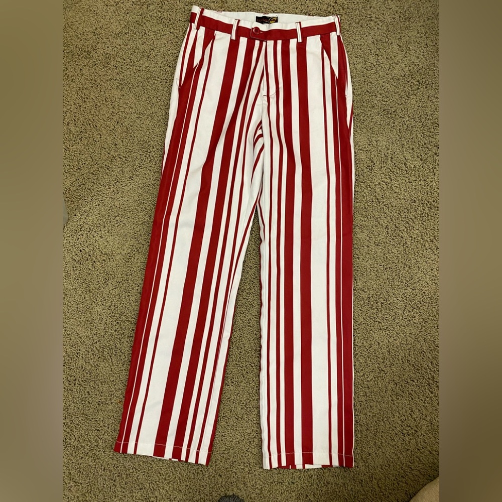 Fans Gone Wild pants Crimson and White stripe Red Maroon
